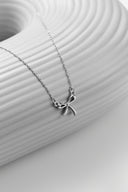 Delicate Ribbon Bow Pendant Necklace