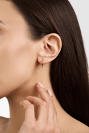 Crystal Charm Hoop Earrings • Dainty Hoop Earrings for Women