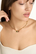 Birthstone Necklace - Personalized Crystal Charm Necklace 1-8 Stones