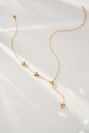 Gold Heart Lariat Necklace