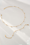 Pearl Flower Bracelet - Delicate Chain Bracelet with Pearl Blooms