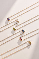 ✨ Personalized Birthstone Necklace, Dainty Minimalist Pendant, Meaningful Jewelry Gift for Her 💎