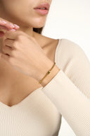 Birthstone Bracelet - Beaded Stretch Bracelet with Crystal Birthstone Charm