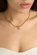 Personalized Letter Birthstone Necklace