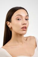 Chunky Gold-Tone Hoop Earrings