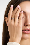 Minimalist CZ Flower Band for Women, Thin Stacking Ring, Dainty Statement Accessory, Elegant Birthday Present, Fashion Trend 2026