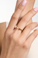 Birthstone Ring - Dainty Minimalist Stacking Gemstone Ring for Women