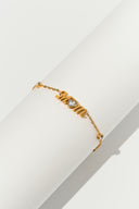 MOM Bracelet - Delicate Chain Bracelet with Crystal Heart Charm