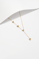 Gold Heart Lariat Necklace