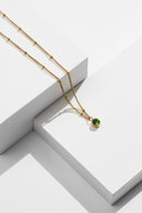 Personalized Birthstone Charm Necklace