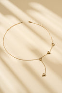 Gold Heart Lariat Necklace