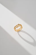 Crystal Ring for Women, Minimalist Band Ring, Everyday Jewelry, Birthday Gift for Her, Gift for Mom