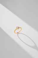 Dainty CZ Heart Promise Ring