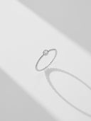 Sterling Silver CZ Solitaire Stacking Ring