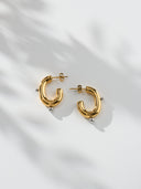 Chunky Gold-Tone Hoop Earrings