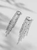 Long Tassel Hoop Earrings, Statement Chain Fringe Earrings, Elegant Dangle Earrings for Women, Party Wedding Jewelry Gift