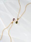 Custom Birthstone Crystal Charm Necklace
