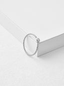 Sterling Silver CZ Solitaire Stacking Ring