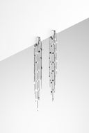 Long Tassel Hoop Earrings, Statement Chain Fringe Earrings, Elegant Dangle Earrings for Women, Party Wedding Jewelry Gift