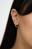 Baguette Crystal Huggie Hoop Earrings Gold Silver - Small Hoop Earrings for Women