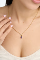 Custom Birthstone Crystal Charm Necklace