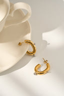 Chunky Gold-Tone Hoop Earrings