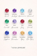 Birthstone Necklace - Personalized Crystal Charm Necklace 1-8 Stones