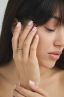 Silver Crystal Band Ring